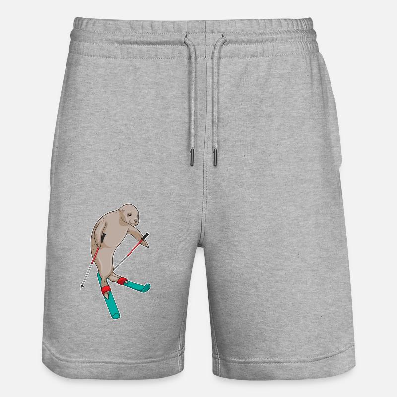 Seals Skier Ski - Short de jogging bio TRAINER Stanley/Stella unisexe - gris chiné