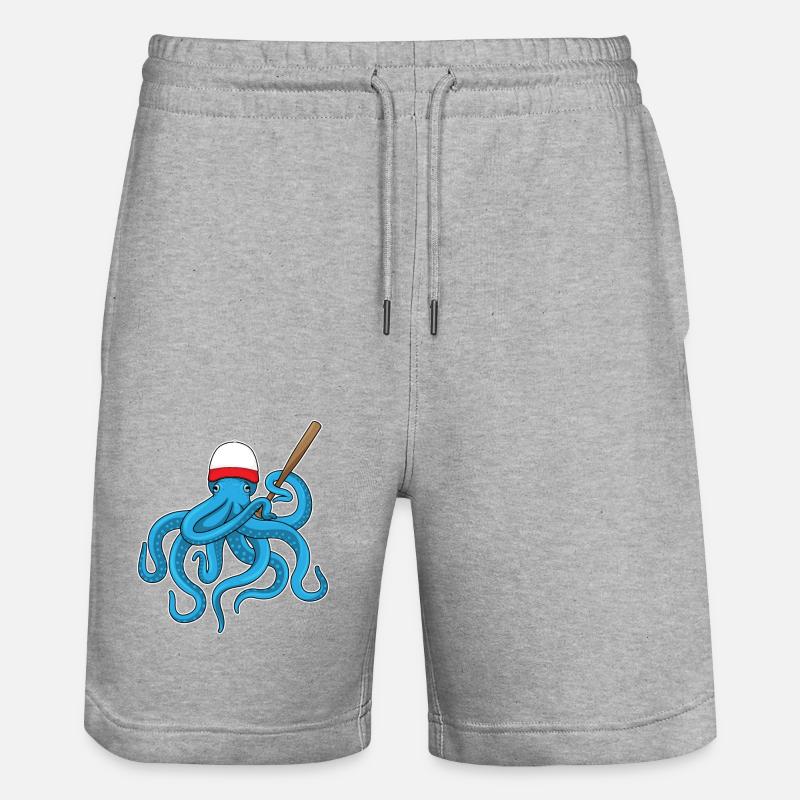 Octopus Baseball Bat Baseball - Short de jogging bio TRAINER Stanley/Stella unisexe - gris chiné