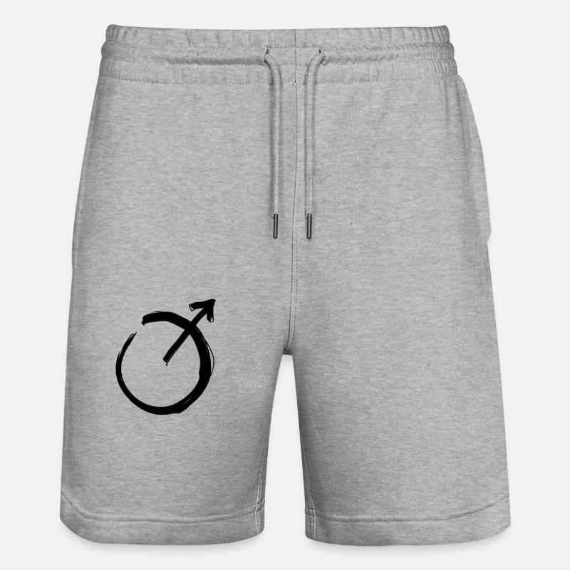 Symbole d’astrologie de Mars - Short de jogging bio TRAINER Stanley/Stella unisexe - gris chiné