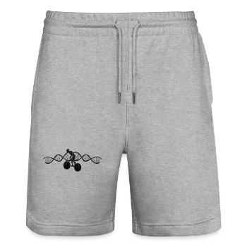 Cyclists Cycling Mountain Bike Tour - Stanley/Stella Trainer Unisex Organic Jogging Shorts - heather grey - Front - Nik (191cm) & Marisol (170cm)