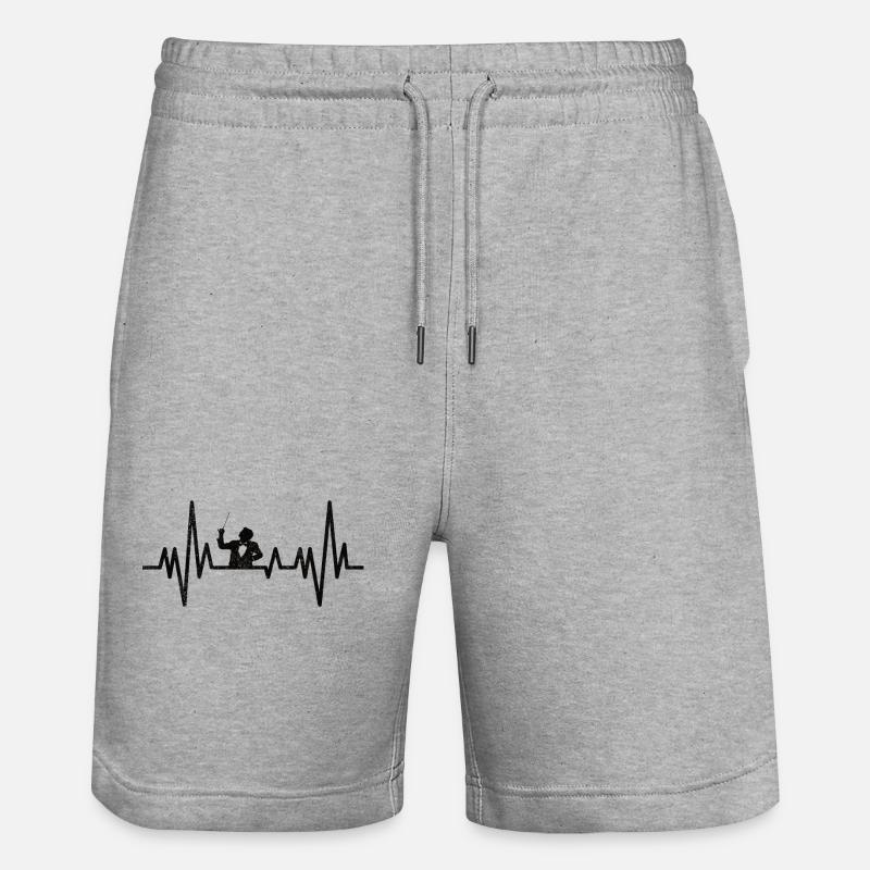 Dirigenten Geschenk Dirigent Musik Dirigieren - Stanley/Stella Unisex Bio Joggingshorts Trainer  - Grau meliert