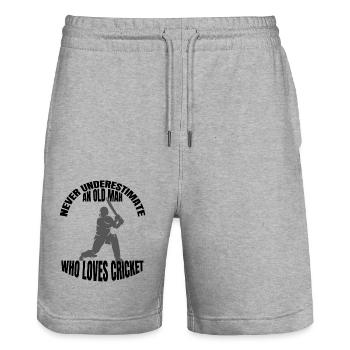 Cricket Slogan Cricket Gift Cricket Fan Team - Short de jogging bio TRAINER Stanley/Stella unisexe - gris chiné - Devant - Nik (191cm) & Marisol (170cm)
