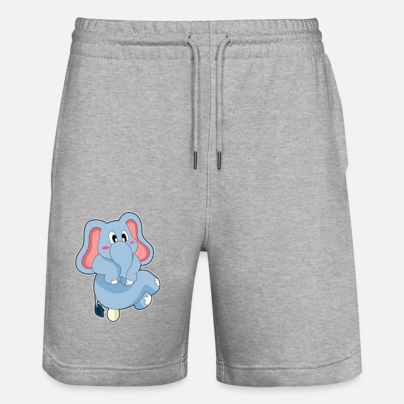 Elefant Ei - Stanley/Stella Unisex Bio Joggingshorts Trainer - Grau meliert