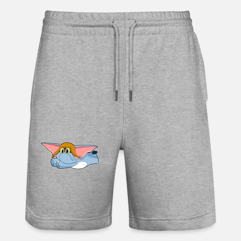 Elephant Pilot Pilot Cap - Stanley/Stella Trainer Unisex Organic Jogging Shorts - heather grey