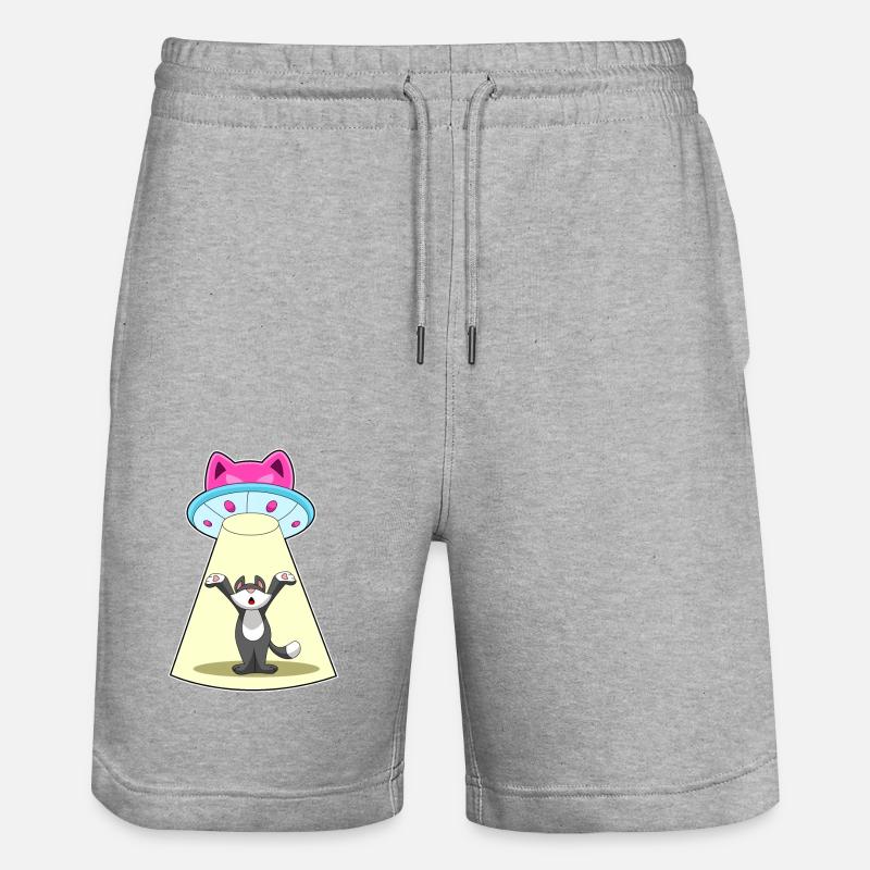 Vaisseau spatial pour chat - Short de jogging bio TRAINER Stanley/Stella unisexe - gris chiné