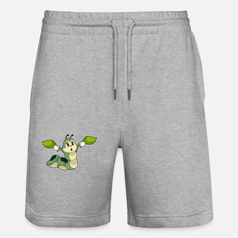 Feuilles de chenille - Short de jogging bio TRAINER Stanley/Stella unisexe - gris chiné