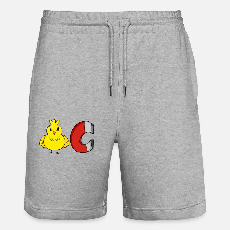 Aimant de poussin - Short de jogging bio TRAINER Stanley/Stella unisexe - gris chiné