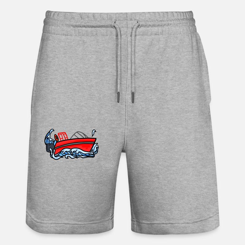 Bateau de pompiers - Short de jogging bio TRAINER Stanley/Stella unisexe - gris chiné