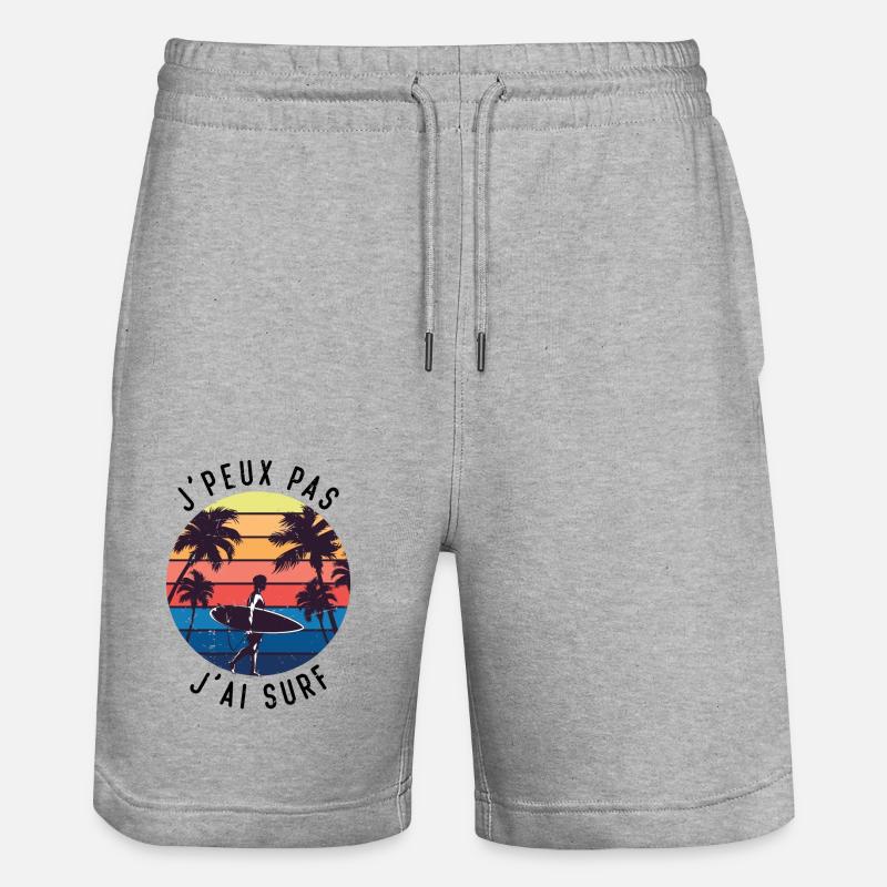 Je peux pas j'ai surf - Short de jogging bio TRAINER Stanley/Stella unisexe - gris chiné