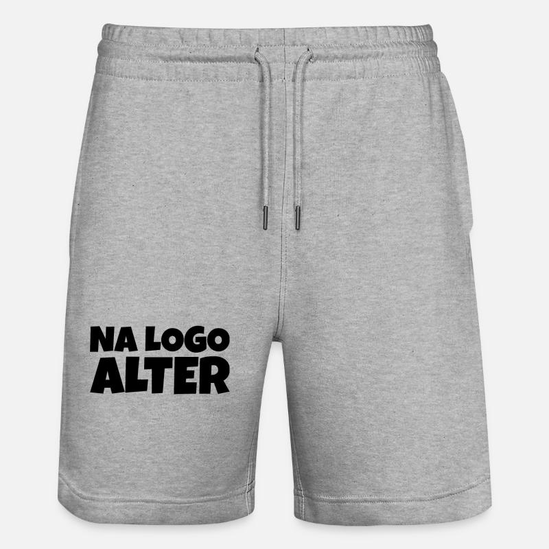 Na logo Alter - Stanley/Stella Unisex Bio Joggingshorts Trainer - Grau meliert