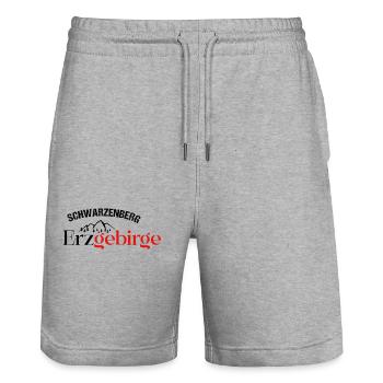 Erzgebirge Haamit Schwarzenberg - Stanley/Stella Unisex Bio Joggingshorts Trainer  - Grau meliert - Vorne - Nik (191cm) & Marisol (170cm)