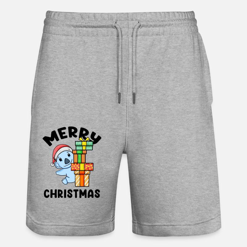 Joyeux Noël Koala - Short de jogging bio TRAINER Stanley/Stella unisexe - gris chiné