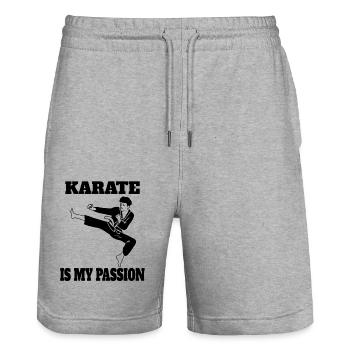 Kampfsport Hapkido Kampfkunst Karate Judo Aikido - Stanley/Stella Unisex Bio Joggingshorts Trainer  - Grau meliert - Vorne - Nik (191cm) & Marisol (170cm)