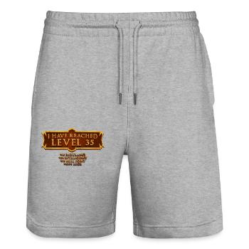 I have reached level 35 rpg online gaming - Stanley/Stella Trainer Unisex Organic Jogging Shorts - heather grey - Front - Nik (191cm) & Marisol (170cm)