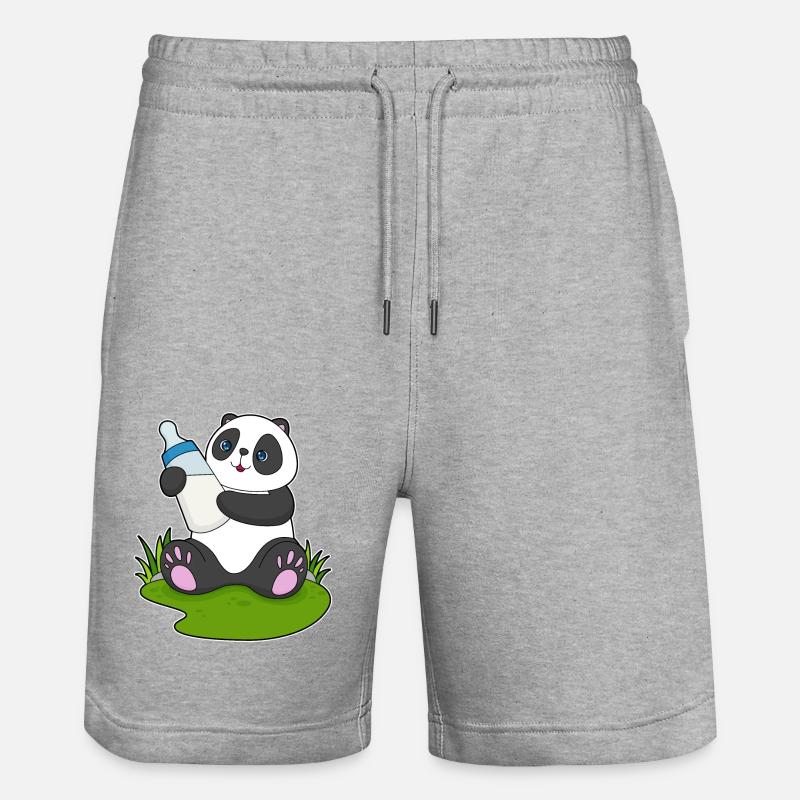 Bouteille de lait Panda - Short de jogging bio TRAINER Stanley/Stella unisexe - gris chiné