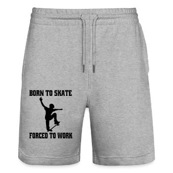 Skateboard Skating Skateboarding Longboard Skater - Stanley/Stella Trainer Unisex Organic Jogging Shorts - heather grey - Front - Nik (191cm) & Marisol (170cm)