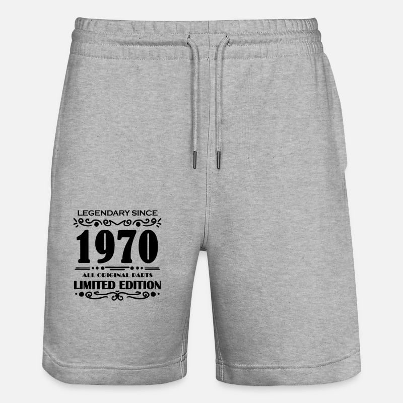 Année de construction 1970 - Short de jogging bio TRAINER Stanley/Stella unisexe - gris chiné