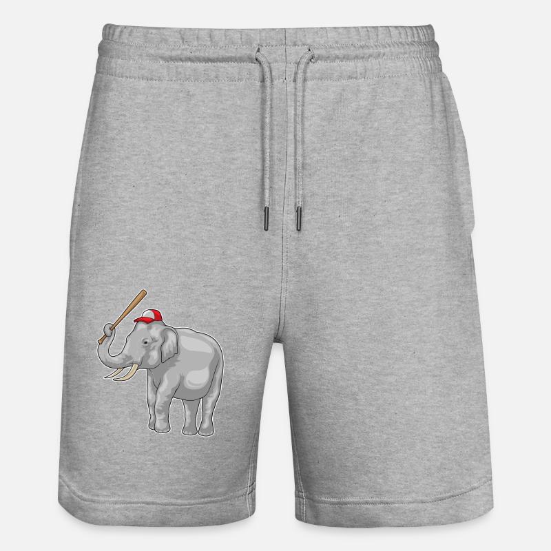 Elephant Baseball Bat Baseball - Short de jogging bio TRAINER Stanley/Stella unisexe - gris chiné