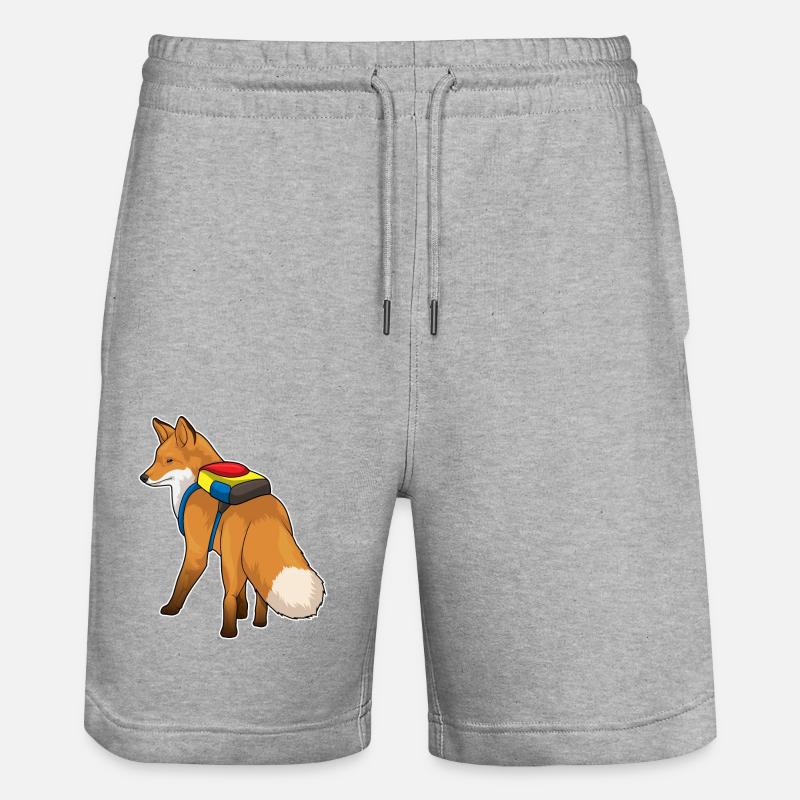 Fuchs Rucksack - Stanley/Stella Unisex Bio Joggingshorts Trainer  - Grau meliert