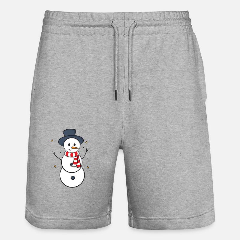 Bonhomme de neige - Short de jogging bio TRAINER Stanley/Stella unisexe - gris chiné
