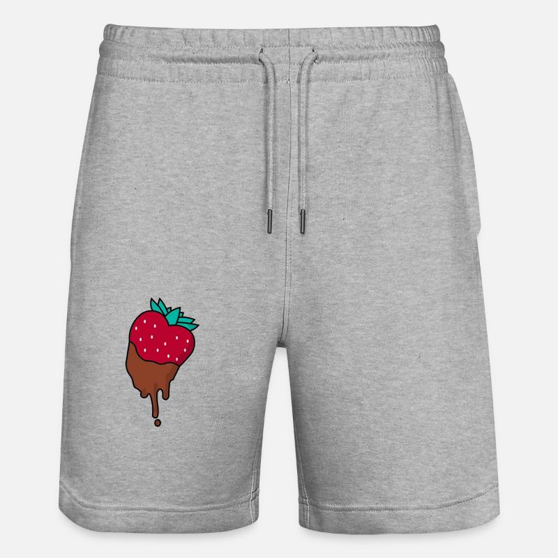 Fraise au chocolat - Short de jogging bio TRAINER Stanley/Stella unisexe - gris chiné