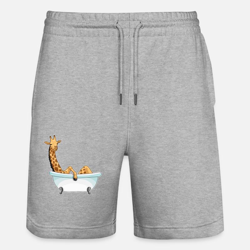 Baignoire girafe - Short de jogging bio TRAINER Stanley/Stella unisexe - gris chiné