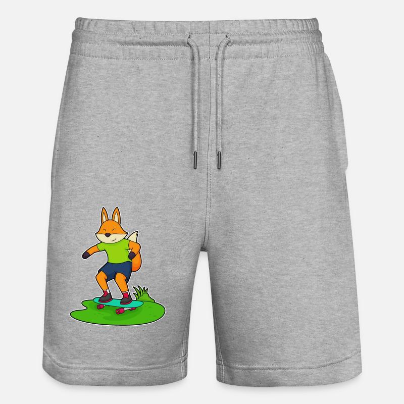 Fuchs Skater Skateboard - Short de jogging bio TRAINER Stanley/Stella unisexe - gris chiné