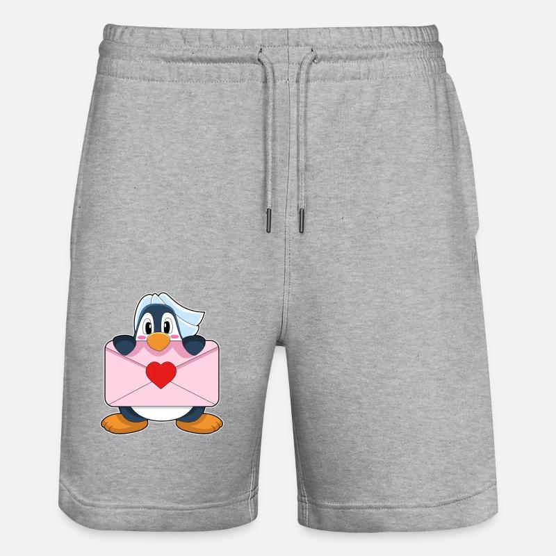 Mariage Penguin Bride Letter - Short de jogging bio TRAINER Stanley/Stella unisexe - gris chiné