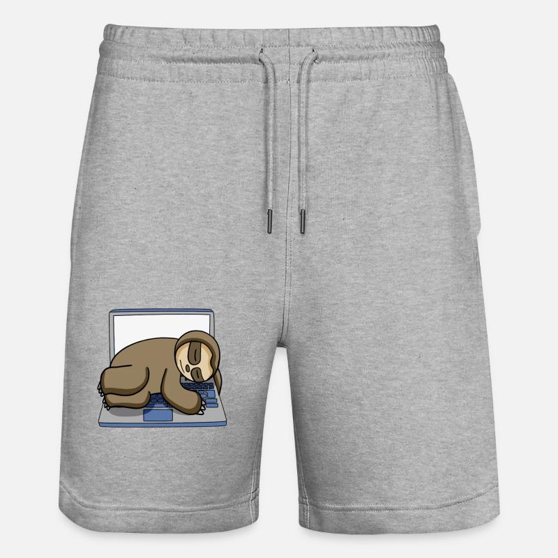 Computer Nerd Programmierer Geschenk - Stanley/Stella Unisex Bio Joggingshorts Trainer  - Grau meliert
