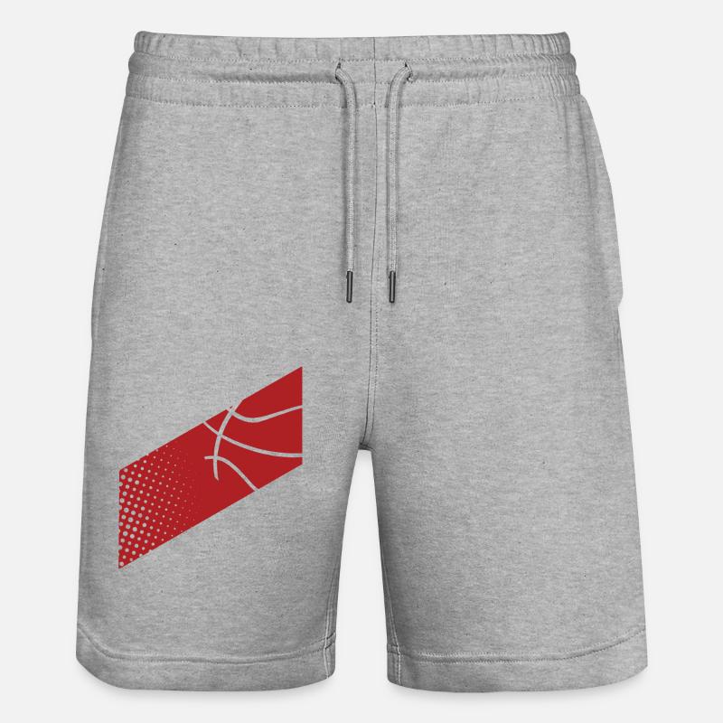 Joueurs de basket-ball - Short de jogging bio TRAINER Stanley/Stella unisexe - gris chiné