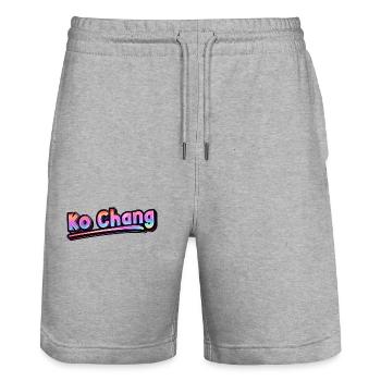 Vintage Thailand Urlaubsreise Asien Thai Ko Chang - Stanley/Stella Unisex Bio Joggingshorts Trainer  - Grau meliert - Vorne - Nik (191cm) & Marisol (170cm)