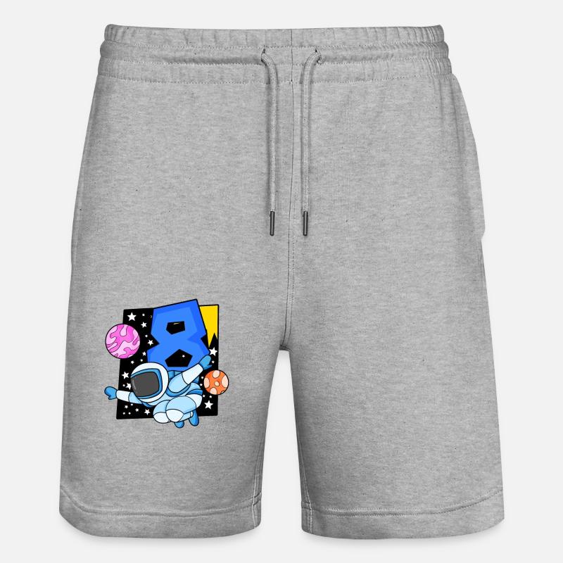8 ans Jeune astronaute - Short de jogging bio TRAINER Stanley/Stella unisexe - gris chiné