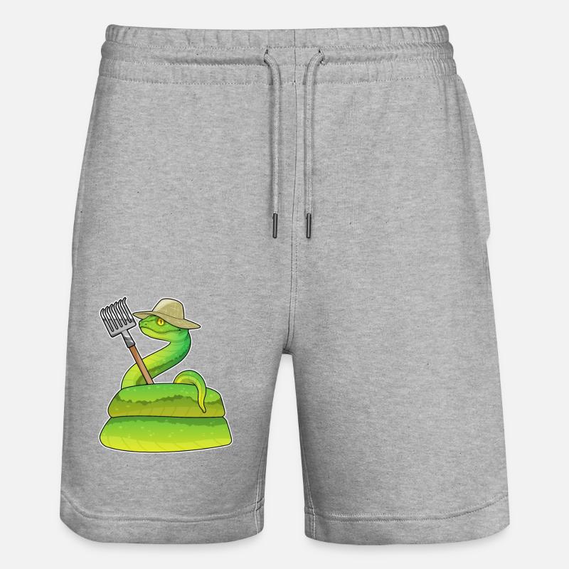 Éleveur de serpents Harke - Short de jogging bio TRAINER Stanley/Stella unisexe - gris chiné