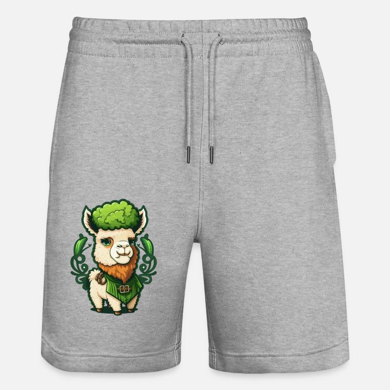 Doux Lama de la Saint-Patrick - Short de jogging bio TRAINER Stanley/Stella unisexe - gris chiné