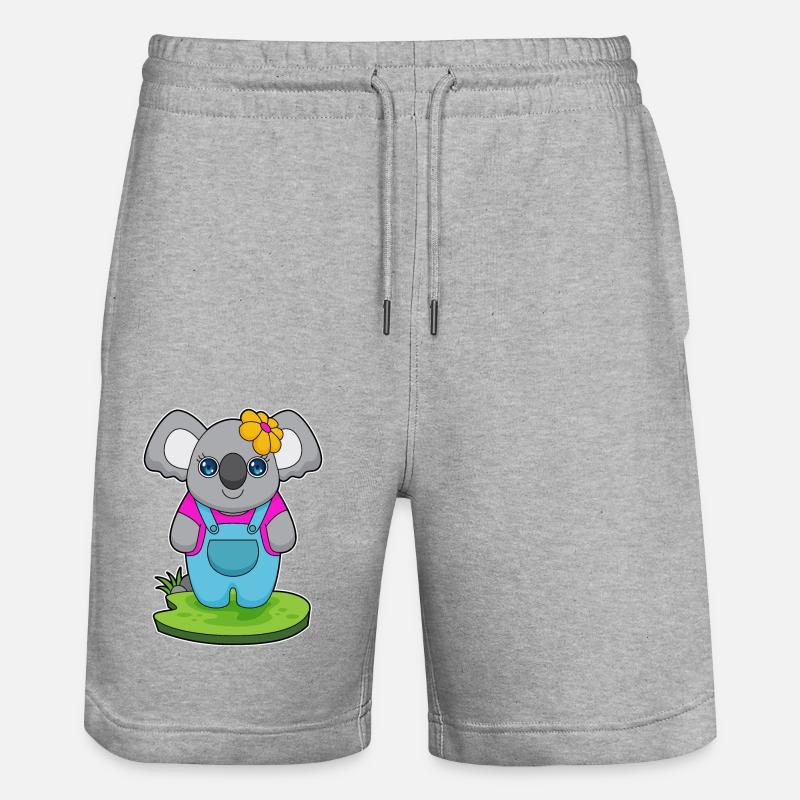 Fleur de Koala - Short de jogging bio TRAINER Stanley/Stella unisexe - gris chiné