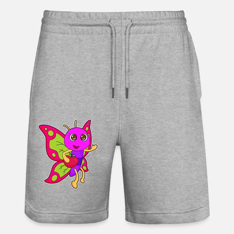 Butterfly Apple Fruit - Short de jogging bio TRAINER Stanley/Stella unisexe - gris chiné