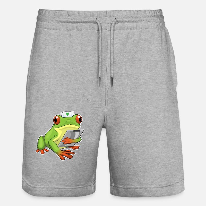 Infirmière grenouille - Short de jogging bio TRAINER Stanley/Stella unisexe - gris chiné