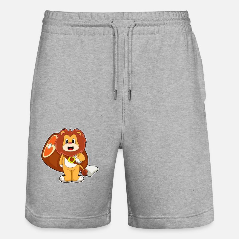 Löwe Fleisch - Stanley/Stella Unisex Bio Joggingshorts Trainer  - Grau meliert