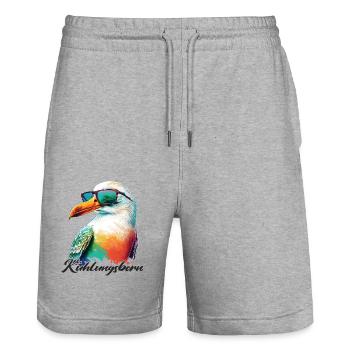 Kühlungsborn Holiday mouette fraîche avec lunettes de soleil - Short de jogging bio TRAINER Stanley/Stella unisexe - gris chiné - Devant - Nik (191cm) & Marisol (170cm)