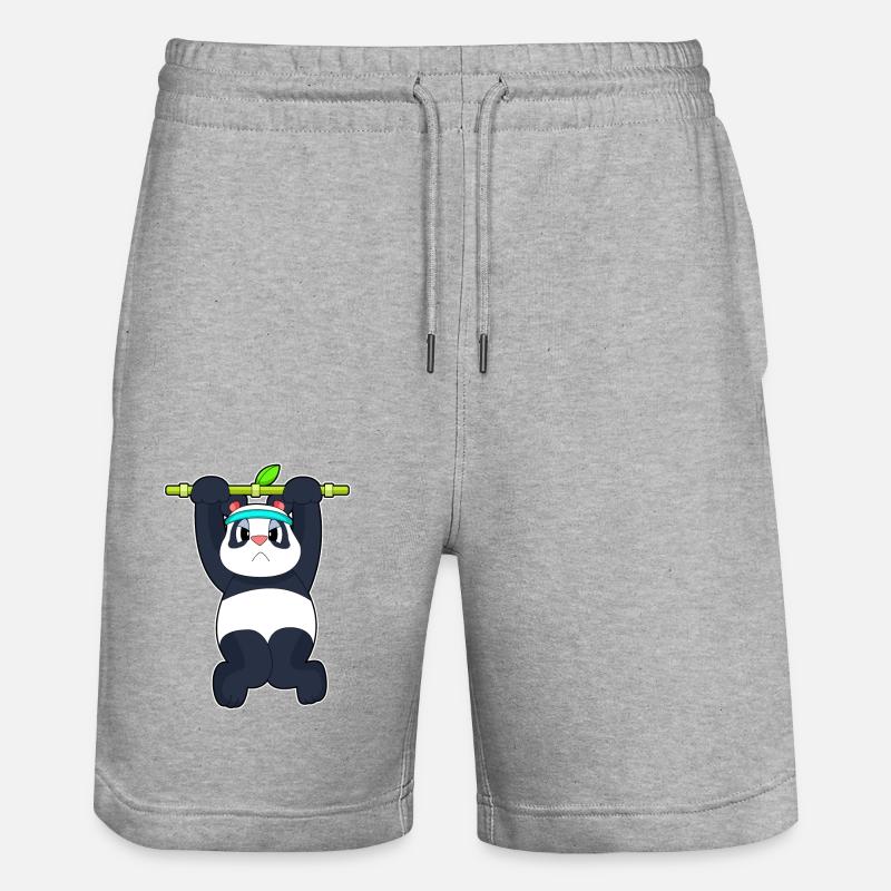 Panda Fitness Pull-ups - Short de jogging bio TRAINER Stanley/Stella unisexe - gris chiné