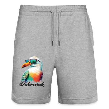 Dubrovnik Croatie Vacances Cool Seagull Lunettes de soleil - Short de jogging bio TRAINER Stanley/Stella unisexe - gris chiné - Devant - Nik (191cm) & Marisol (170cm)