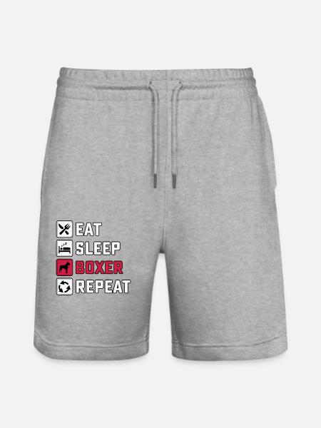 Manger Sommeil Boxer Répéter - Short de jogging bio TRAINER Stanley/Stella unisexe - gris chiné