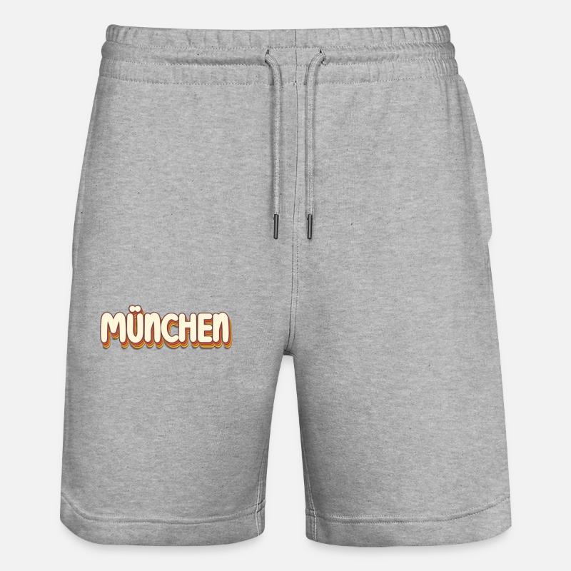 Munich Munich Munich - Short de jogging bio TRAINER Stanley/Stella unisexe - gris chiné