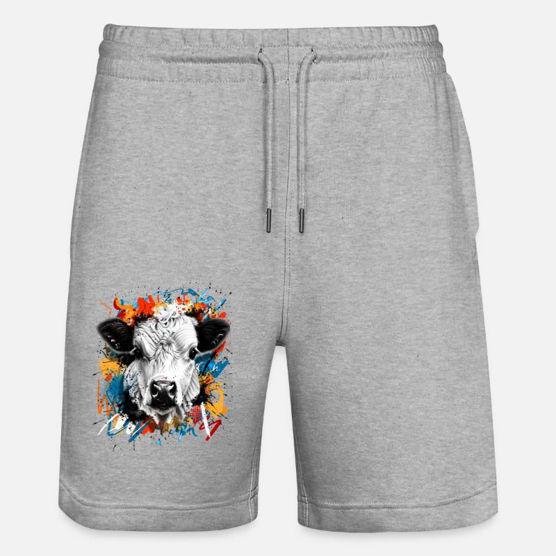 Vache - Short de jogging bio TRAINER Stanley/Stella unisexe - gris chiné