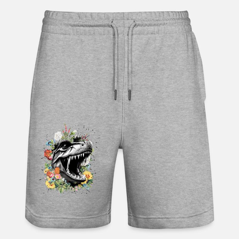 T Rex - Short de jogging bio TRAINER Stanley/Stella unisexe - gris chiné