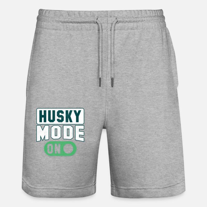 Husky mode on - Stanley/Stella Unisex Bio Joggingshorts Trainer  - Grau meliert