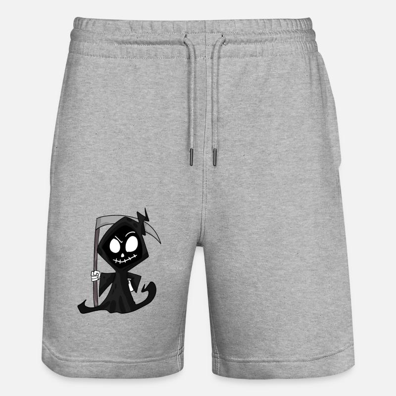 Faucheuse avec faux - Halloween - Short de jogging bio TRAINER Stanley/Stella unisexe - gris chiné