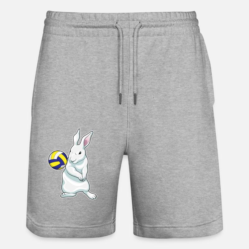 Volley-ball de lapin - Short de jogging bio TRAINER Stanley/Stella unisexe - gris chiné