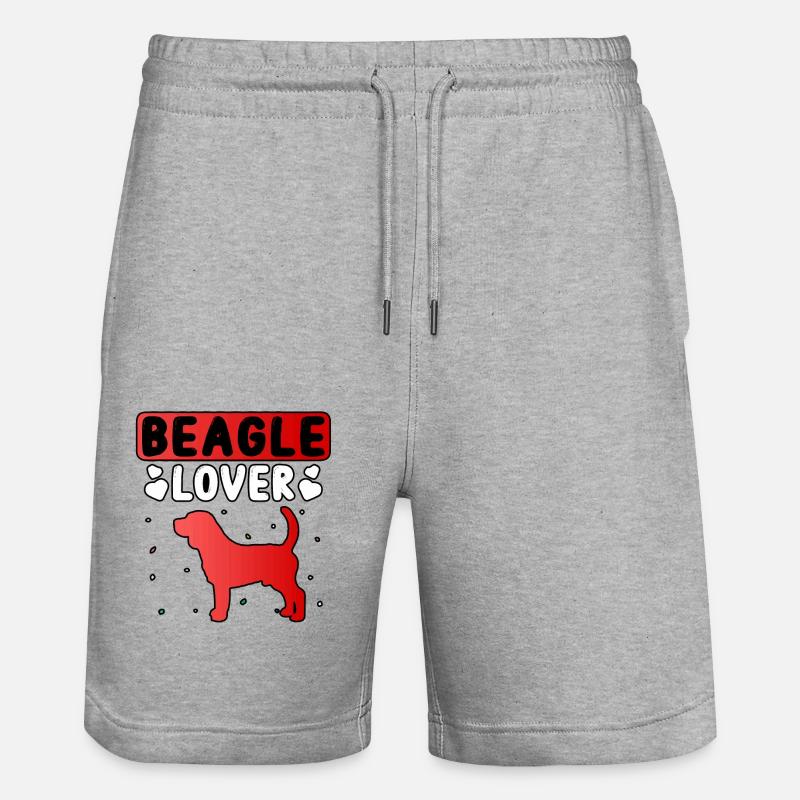 Amoureux du beagle - Short de jogging bio TRAINER Stanley/Stella unisexe - gris chiné