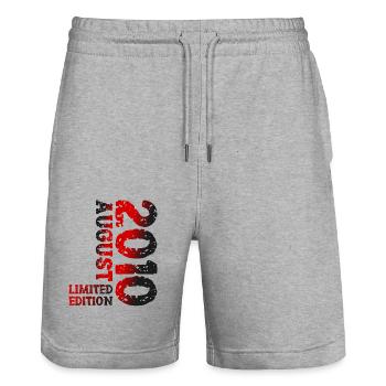 2010 August Limited Edition 13. Geburtstag Outfit - Stanley/Stella Unisex Bio Joggingshorts Trainer  - Grau meliert - Vorne - Nik (191cm) & Marisol (170cm)